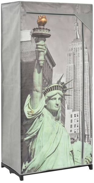 vidaXL Kleiderschrank, Stoff, New York, 75×45×160 cm