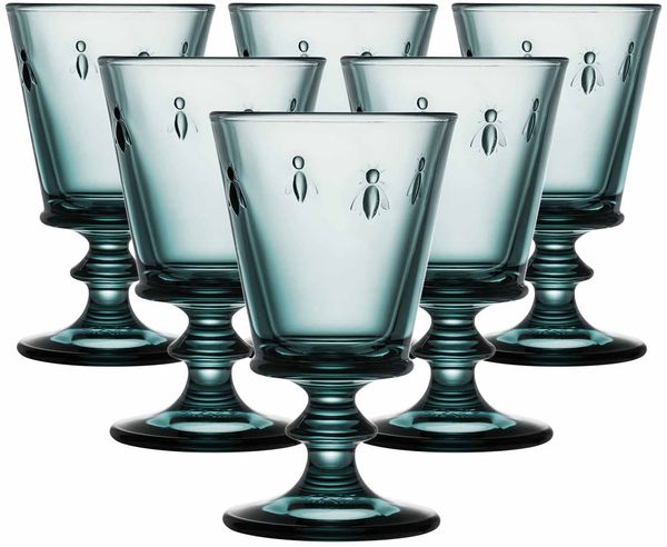 La Rochère Biene Abeille Weinglas 240 ml 6er Set - Nachtblau