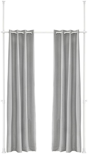 SoBuy KLS12-HG Raumteiler, Stoff, Lackiert, Hellgrau, 289,99 x 280,01 x 8,99 cm