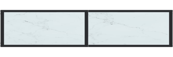 vidaXL Konsolentisch Weiß Marmor-Optik 160x35x75,5 cm Hartglas 331680 Bild 4