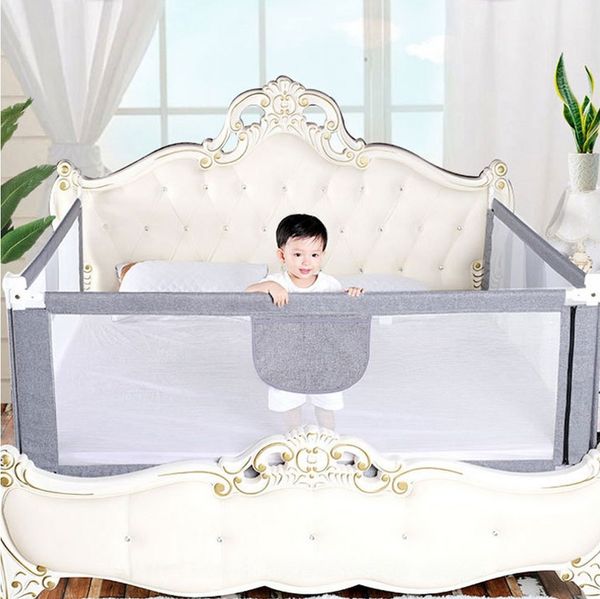 JEOBEST Bettschutzgitter Bettgitter, Kinderbettgitter Babybettgitter (1 St), 200cm Rausfallschutz Bett, Rausfallschutz Bettgitter, Höhenverstellbar