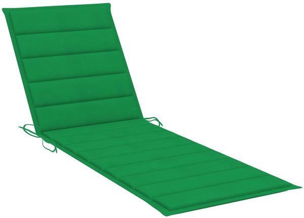 2-Personen-Sonnenliege mit Auflagen Akazie Massivholz Grün Bild 5