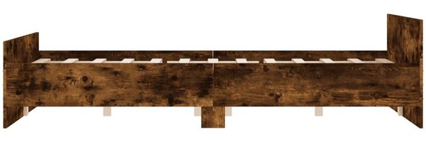 vidaXL Bettgestell mit Kopf- und Fußteil Räuchereiche 120x190 cm 3203779 Bild 5