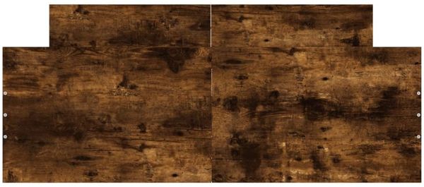 vidaXL Bettgestell mit Kopf- und Fußteil Räuchereiche 120x190 cm 3203779 Bild 3