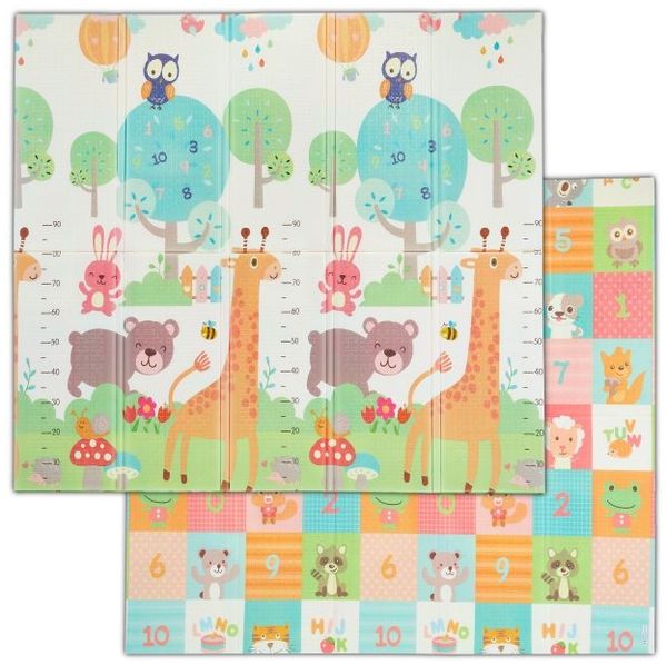 Relaxdays Faltbare Spielmatte Tiere