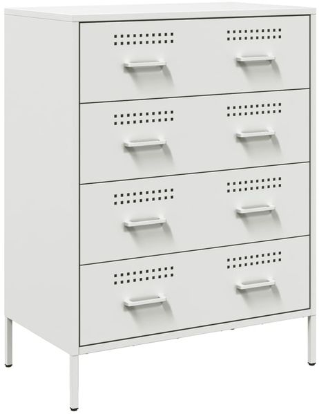 Sideboard, Kommode Weiß 68x39x89 cm Stahl j3311p