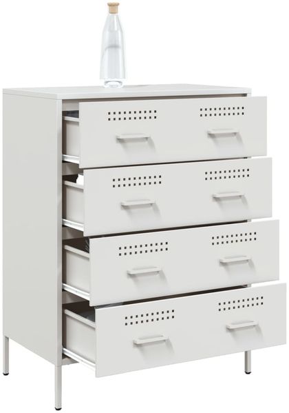 Sideboard, Kommode Weiß 68x39x89 cm Stahl j3311p Bild 5
