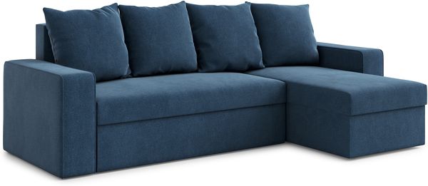 AX LIVING Eck Couch Klein Climpy 242cm – Funktional & Stilvoll in Blau