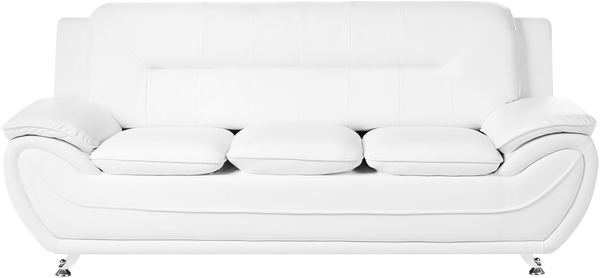 Sofa 3-Sitzer LEIRA Kunstleder Weiß