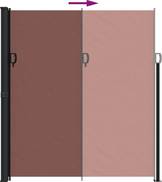 vidaXL Seitenmarkise Ausziehbar Braun 220x500 cm 4004479 Bild 5