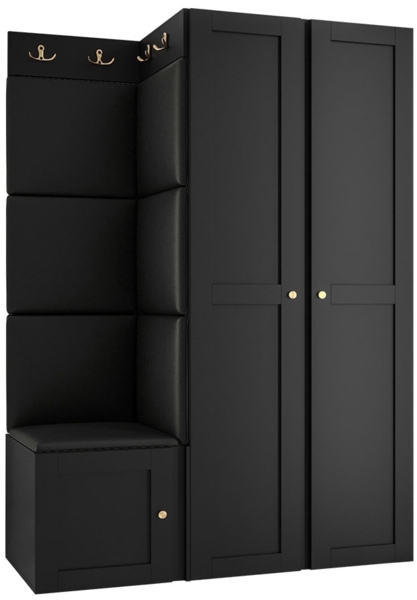 Garderoben-Set Rotuni XXIII (Farbe: Schwarz, Soft 011)