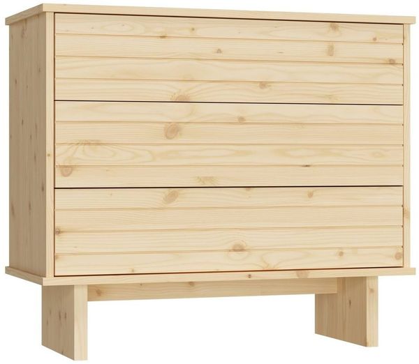 Schubladenkommode KOMMO 3 Schubladen Kiefer Natur lackiert von Karup