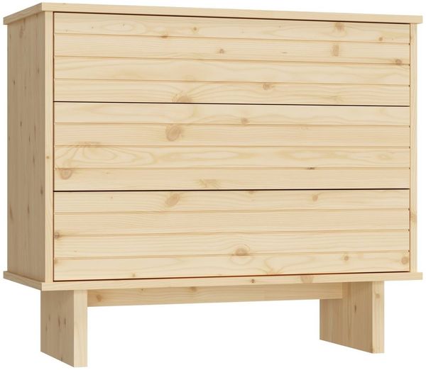 Schubladenkommode KOMMO 3 Schubladen Kiefer Natur lackiert von Karup
