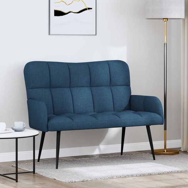 vidaXL 2-Sitzer Sofa Blau 115 x 61 x 87 cm Stoff 42028937