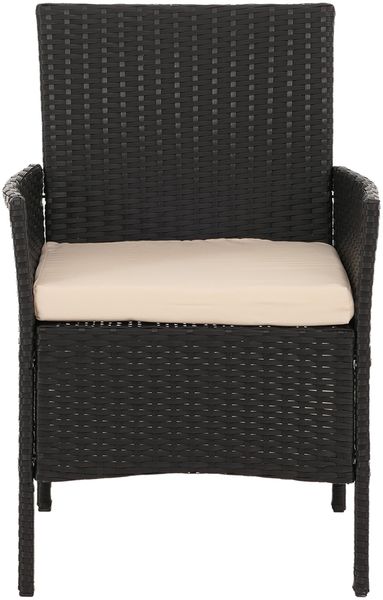 Poly-Rattan Garten-Garnitur HWC-N98, Sitzgruppe Lounge-Set, Metall Glas Stoff/Textil (180g/m²) ~ anthrazit, Kissen creme Bild 7