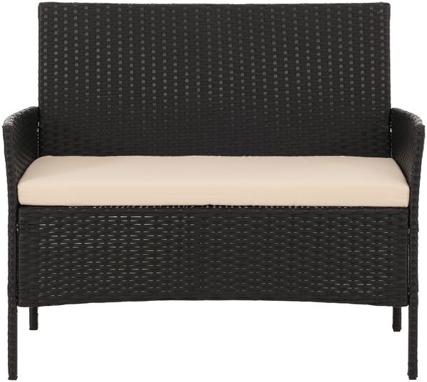 Poly-Rattan Garten-Garnitur HWC-N98, Sitzgruppe Lounge-Set, Metall Glas Stoff/Textil (180g/m²) ~ anthrazit, Kissen creme Bild 8