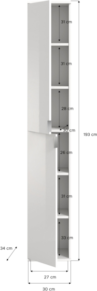 Garderobenschrank Set Projekt X - Artisan Eiche / Spiegelglas Bild 7