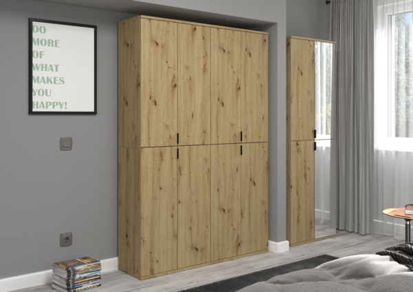 Garderobenschrank Set Projekt X - Artisan Eiche / Spiegelglas Bild 8
