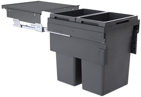 Hailo Abfallsammler 2fach Euro-Cargo 45cm Auszug Einbau Mülltrennsystem 3619731