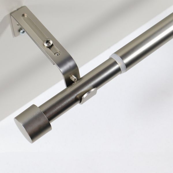 Deco-Raum Gardinenstange Flexa Stilgarnitur Set ausziehbar, Ø 19 mm, 1-läufig, ausziehbar, Wandmontage, verschraubt, Metall, perfekt für Dekoschals Gardinen