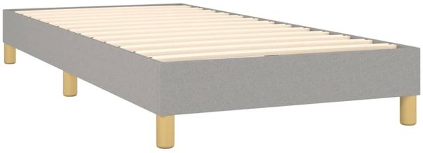 vidaXL Polsterbett, Stoff, 25,0 cm, Hellgrau, 90x200 cm, Natur Bild 4