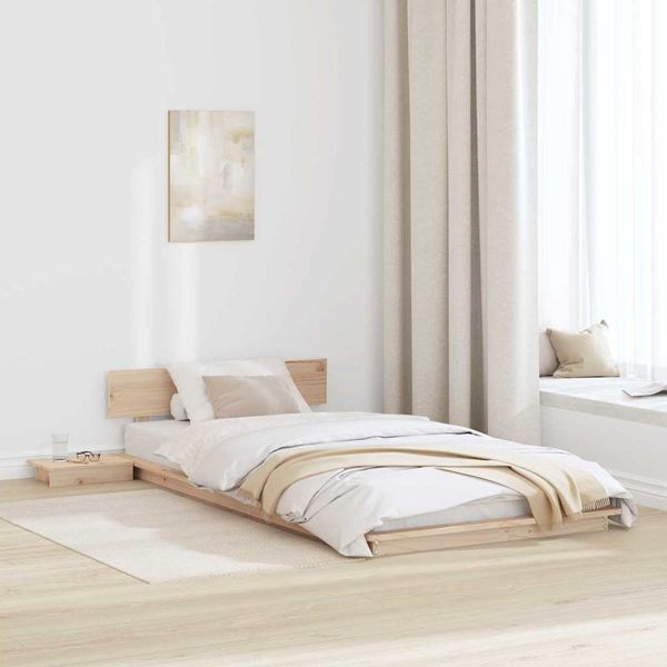vidaXL Bettgestell Braun 75 x 190 cm Holz 872425