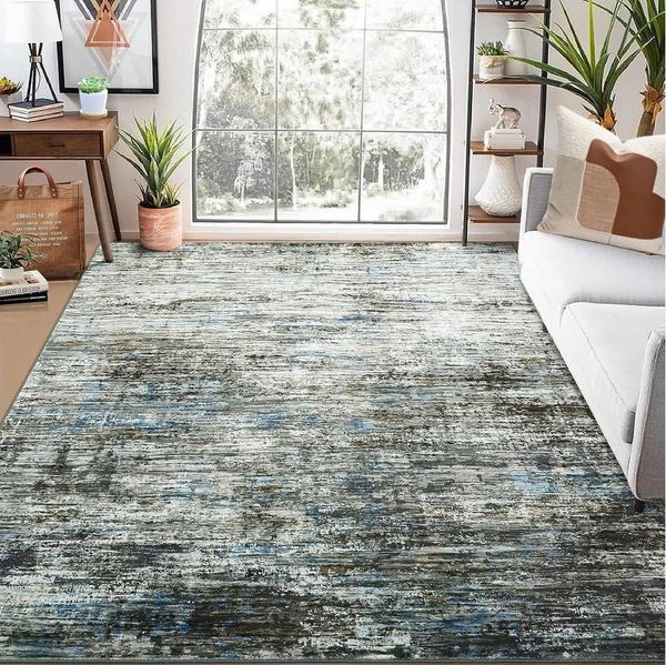 GarveeMore Teppich weiche moderne abstrakte Muster Teppiche, Maschine waschbar,Rutschfester Teppich,für Schlafzimmer Wohnzimmer
