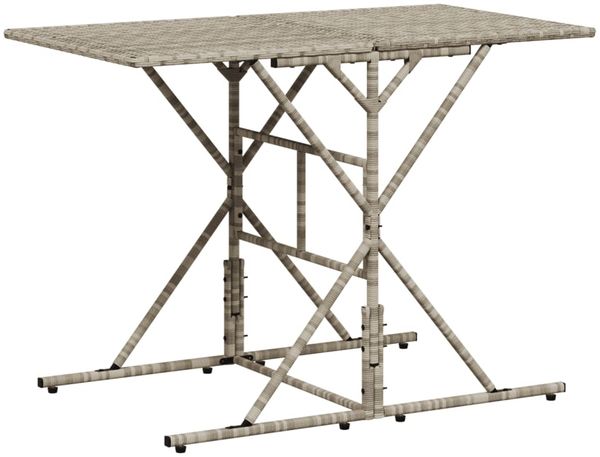 vidaXL 7-tlg. Garten-Essgruppe mit Kissen Hellgrau Poly Rattan 369014 Bild 3
