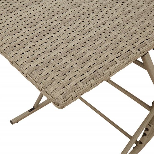 vidaXL 7-tlg. Garten-Essgruppe mit Kissen Hellgrau Poly Rattan 369014 Bild 8