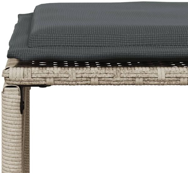 vidaXL 7-tlg. Garten-Essgruppe mit Kissen Hellgrau Poly Rattan 369014 Bild 11