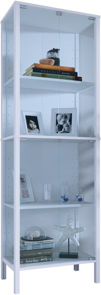 VCM Standvitrine Jensol 921918 Weiß H. 178 x B. 60 x T. 35 cm