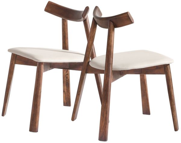 LIM HOME Esszimmerstuhl 2er Set - SW031 (Set, 2 St), 2er Set, Gestell aus massivem Eschenholz, gebürstete Oberfläche