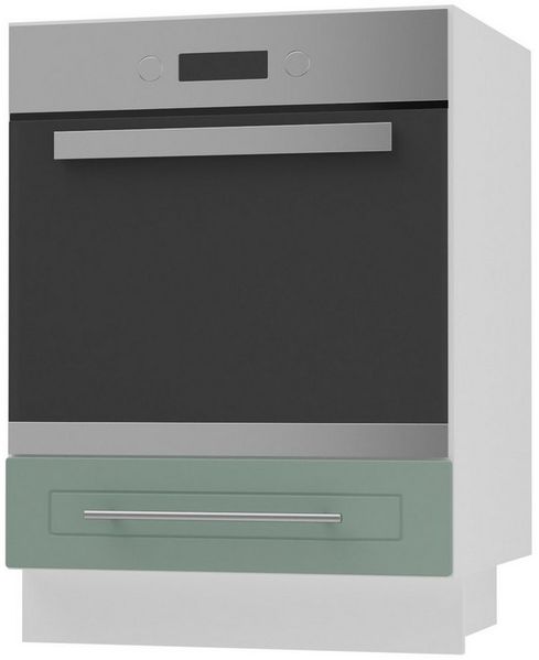 Herdumbauschrank Kvantum mit Klappe 60cm Korpus- & FrontFarbe: mint matt / weiß (Q-D11K/60)