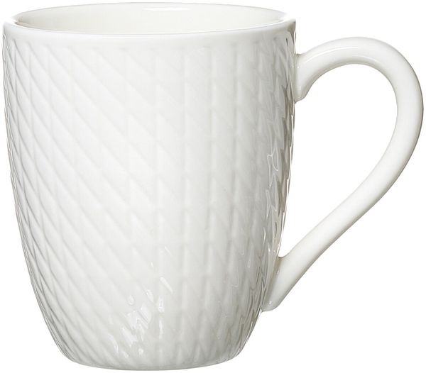 Ritzenhoff & Breker 'SAPHIR' Kaffeebecher, Porzellan weiß, 11.5 x 9.5 x 8 cm, mosaikartiges Relief