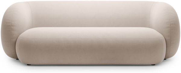 Micadoni Sofa Kate 3-Sitzer Samt Beige