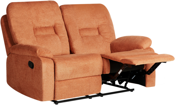 2-Sitzer Sofa orange manuell verstellbar BERGEN