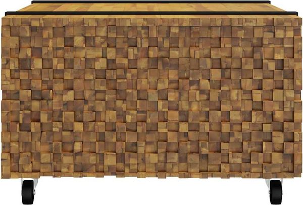 vidaXL Couchtisch Braun 60 x 60 x 38 cm Massivholz Teak 4009310 Bild 5