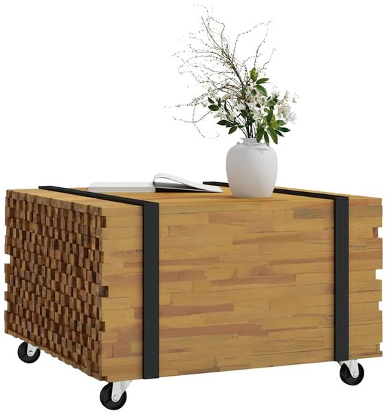 vidaXL Couchtisch Braun 60 x 60 x 38 cm Massivholz Teak 4009310 Bild 3