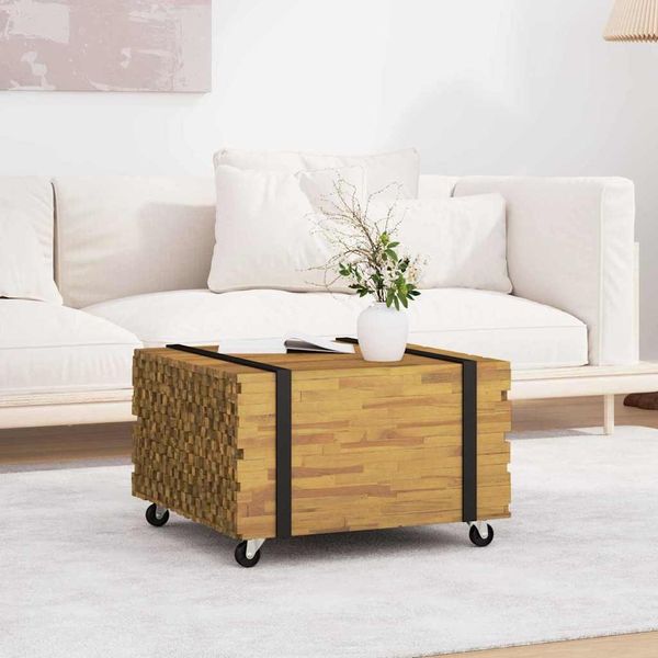 vidaXL Couchtisch Braun 60 x 60 x 38 cm Massivholz Teak 4009310