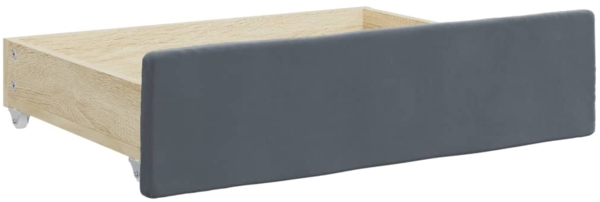 vidaXL Tagesbett Ausziehbar mit Schubladen Dunkelgrau 90x200 cm Samt 3196764 Bild 5
