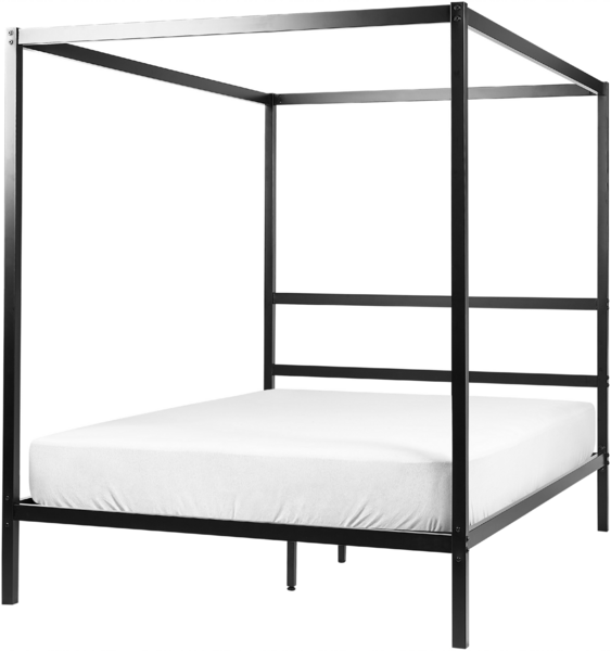 Bett mit Lattenrost LESTARDS 140 x 200 cm Metall Schwarz