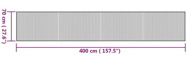 vidaXL Teppich Rechteckig Natur 70x400 cm Bambus 376883 Bild 8
