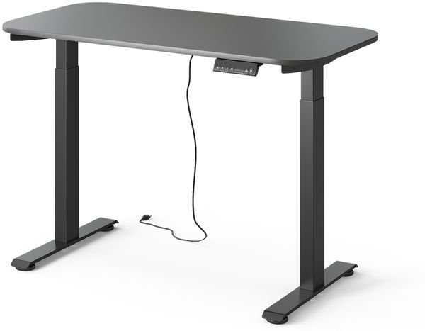 höhenverstellbarer elektrischer Schreibtisch Elevate Schwarz/Anthrazit 120 x 60 cm 2 Motoren Vicco