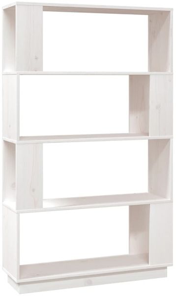 Bücherregal | Standregal Weiß 80x25x132 cm Massivholz Kiefer