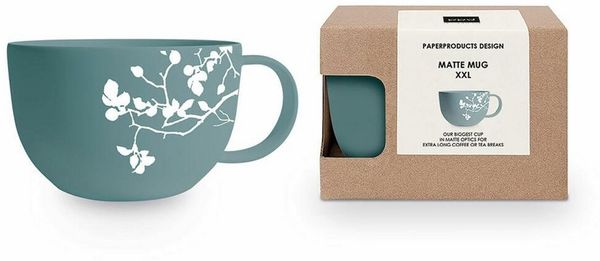 PPD Tasse Pure Branch eucalyptus Matte Mug XXL 550 ml, New Bone China