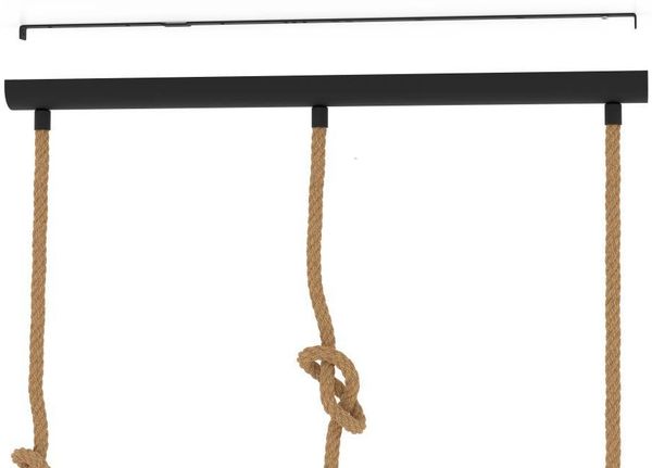 Eglo 43192 Pendelleuchte RAMPSIDE schwarz, Rauchglas amber E27 3X28W L:89,5cm B:19,5cm H:123cm dimmbar