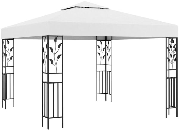 vidaXL Pavillon 3x3 m Weiß 180 g/m² 312242