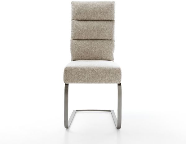 Freischwinger Pela-Flex Webstoff Soft Beige Freischwinger flach Graphit Taschenfederkern Bild 2