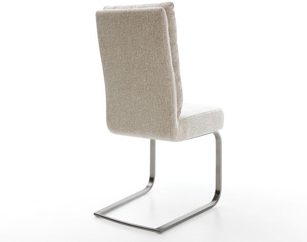 Freischwinger Pela-Flex Webstoff Soft Beige Freischwinger flach Graphit Taschenfederkern Bild 5