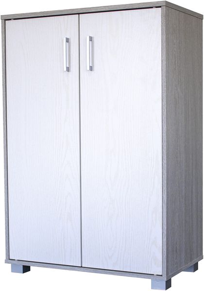 Gardenia Mehrzweck-Schuhschrank mit 2 Türen und 4 verstellbaren Einlegeböden – moderner platzsparender Schrank mit erhöhten Füßen – 60 x 36 x 90 cm – für Eingang, Badezimmer, Schlafzimmer
